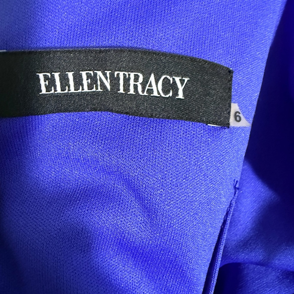 Ellen Tracy Royal Blue Sleeveless Fit-and-Flare Dress - Picture 6 of 12